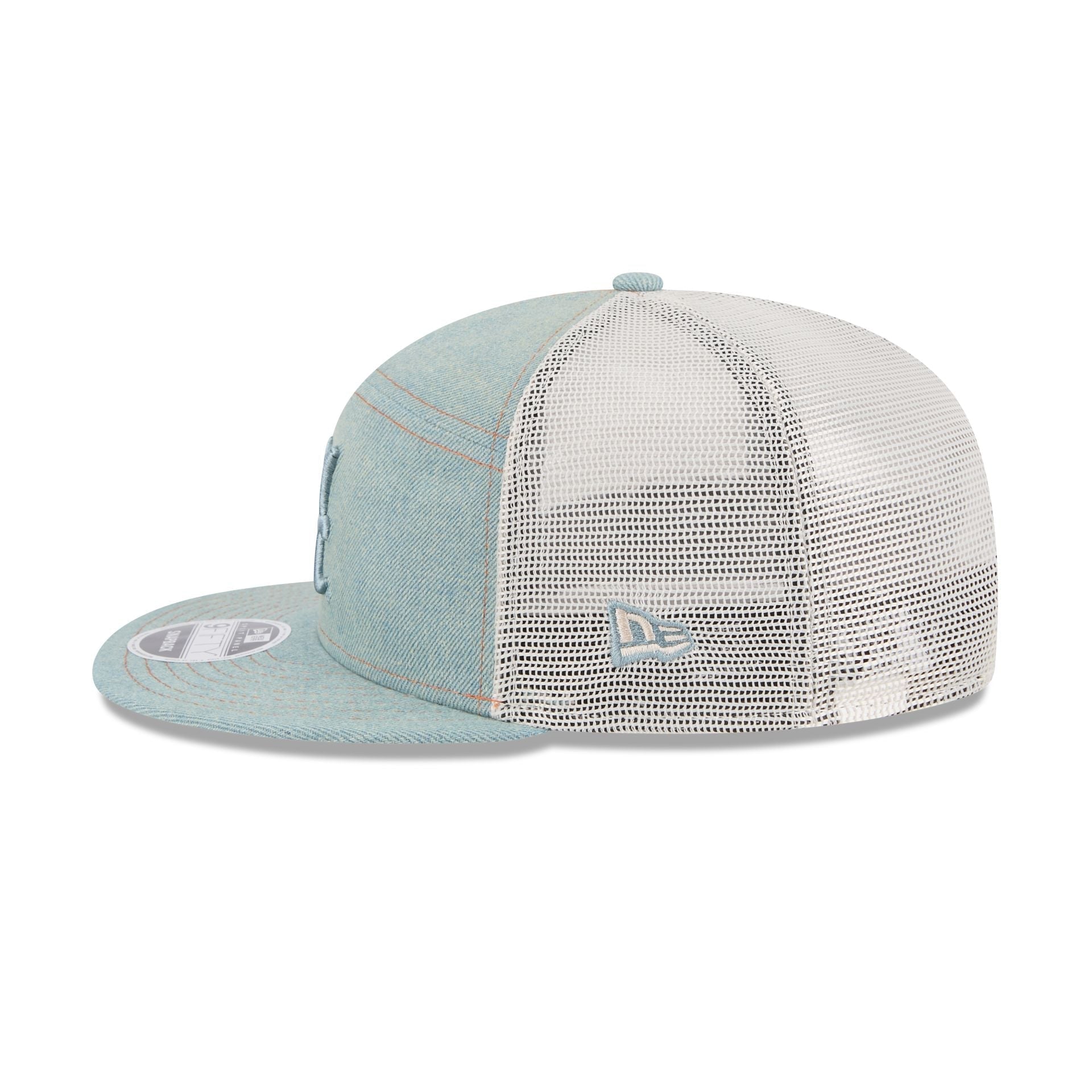 Alabama Crimson Tide Denim Split Panel 9FIFTY Trucker Hat