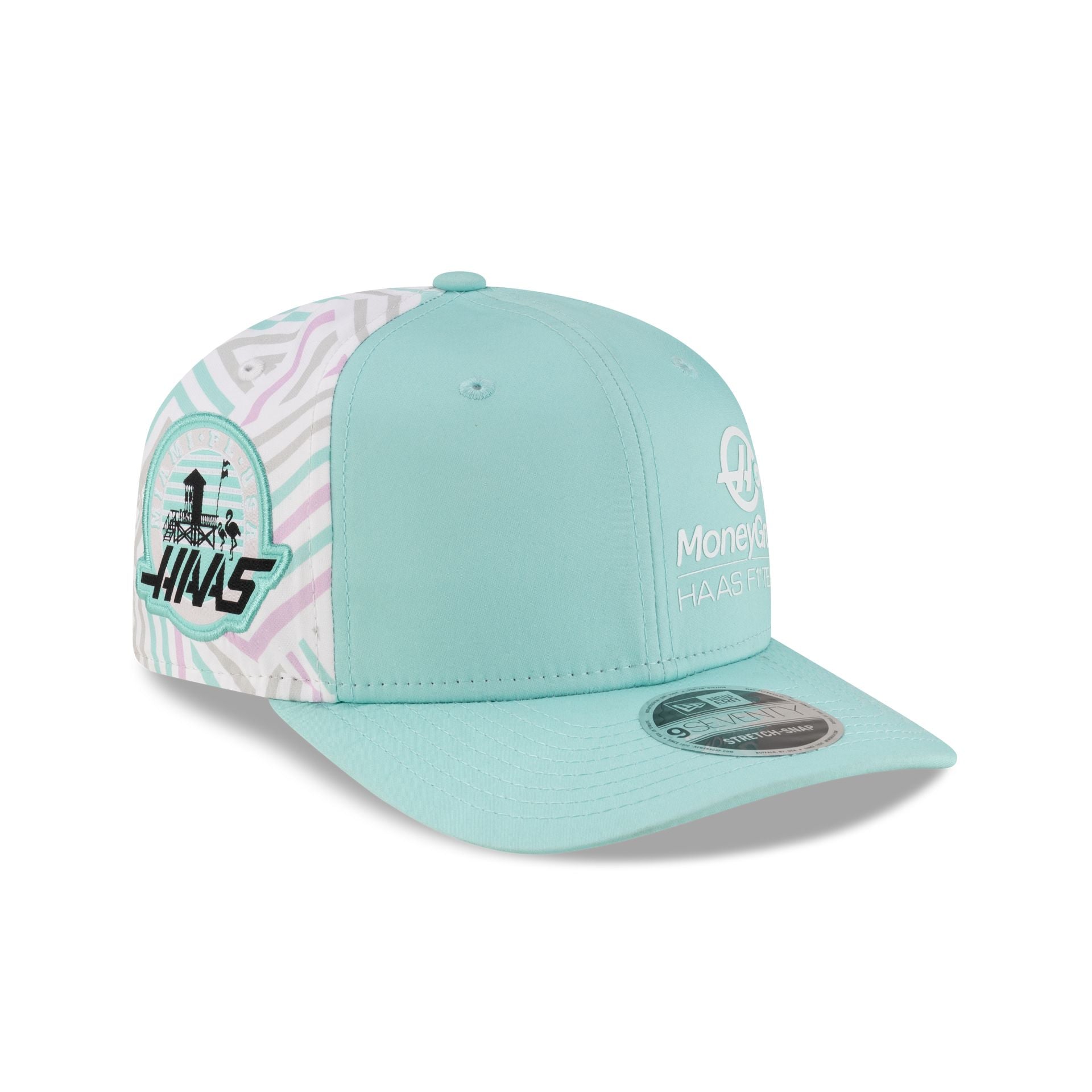 2025 Miami Race Special MoneyGram Haas F1 Team 9SEVENTY Stretch-Snap Hat